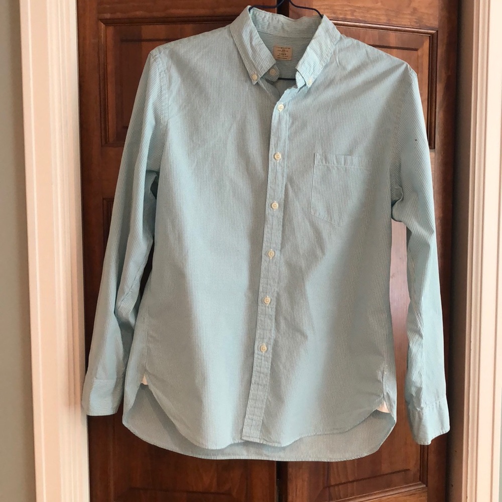 J. Crew men’s checkered button down sz L